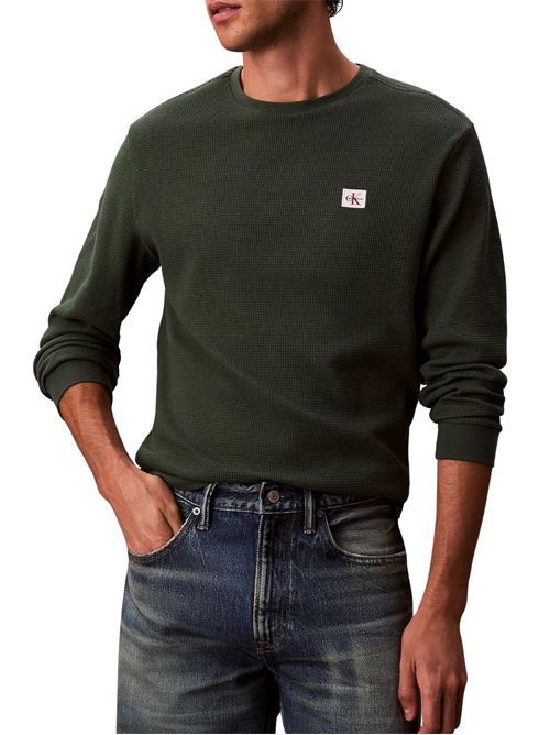 Maglia verde in cotone Calvin Klein Jeans | LV040EM217LLG